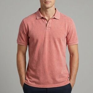 GH Bass Polo Shirt Mens Large Red Heather Short Sleeve Casual Cotton Knit